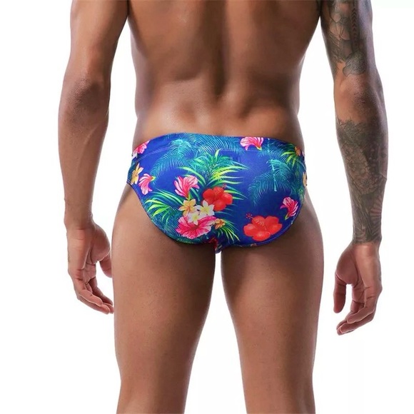Floral Men Swim Brief - Picture 4 of 8